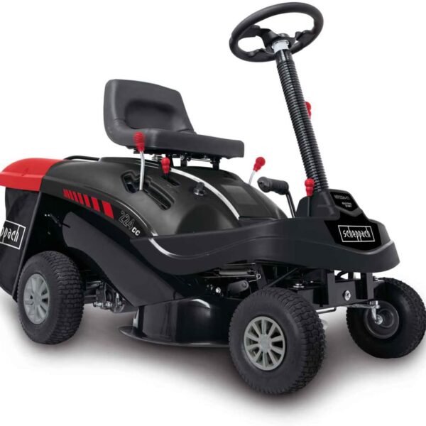 Scheppach Benzin Rasentraktor Aufsitzmäher MR224-61 | 6,8PS | Schnittbreite 61cm | 5-Fach Höhenverstellung | E-Start | 150 L Fangsack | 4X Vorwärts / 1xRückwärtsgang | Rasenmäher Aufsitzrasenmäher