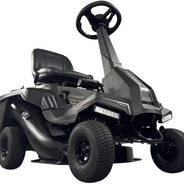 Brast Petrol Lawn Tractor Riding Mower 4.8 kW (6.5 HP) Electric Start Variable, Speed, 61 cm Cutting Width, 150 L Catcher, Protection Cover