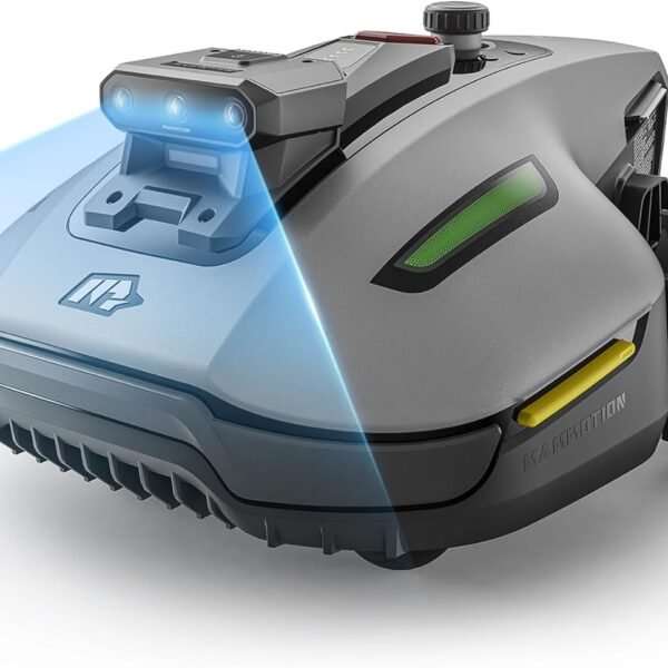 MAMMOTION YUKA mini 2 500 Robotic Lawnmower without Boundary Cable, Recommendation 500 m², No RTK, No Signal Cancellation, AI TrueVision Navigation, Car Multi-Zone Mapping, DropMow, RWD for 45% Slope