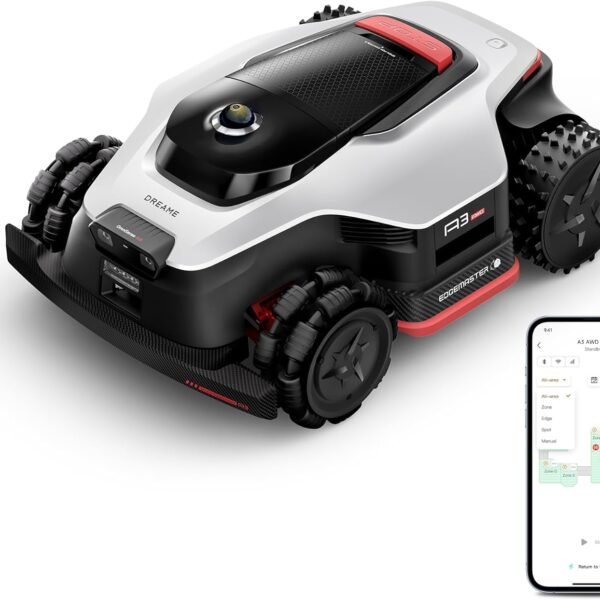 DREAME A3 AWD Pro 3500 Robot-Rasenmäher, für 3500 m², 4WD-Nabenmotoren, ohne RTK, 360° 3D-LiDAR & KI-Vision, Steigfähigkeit bis zu 80% (38,7°), EdgeMaster 2.0: ＜ 4 cm Kantenpräzision