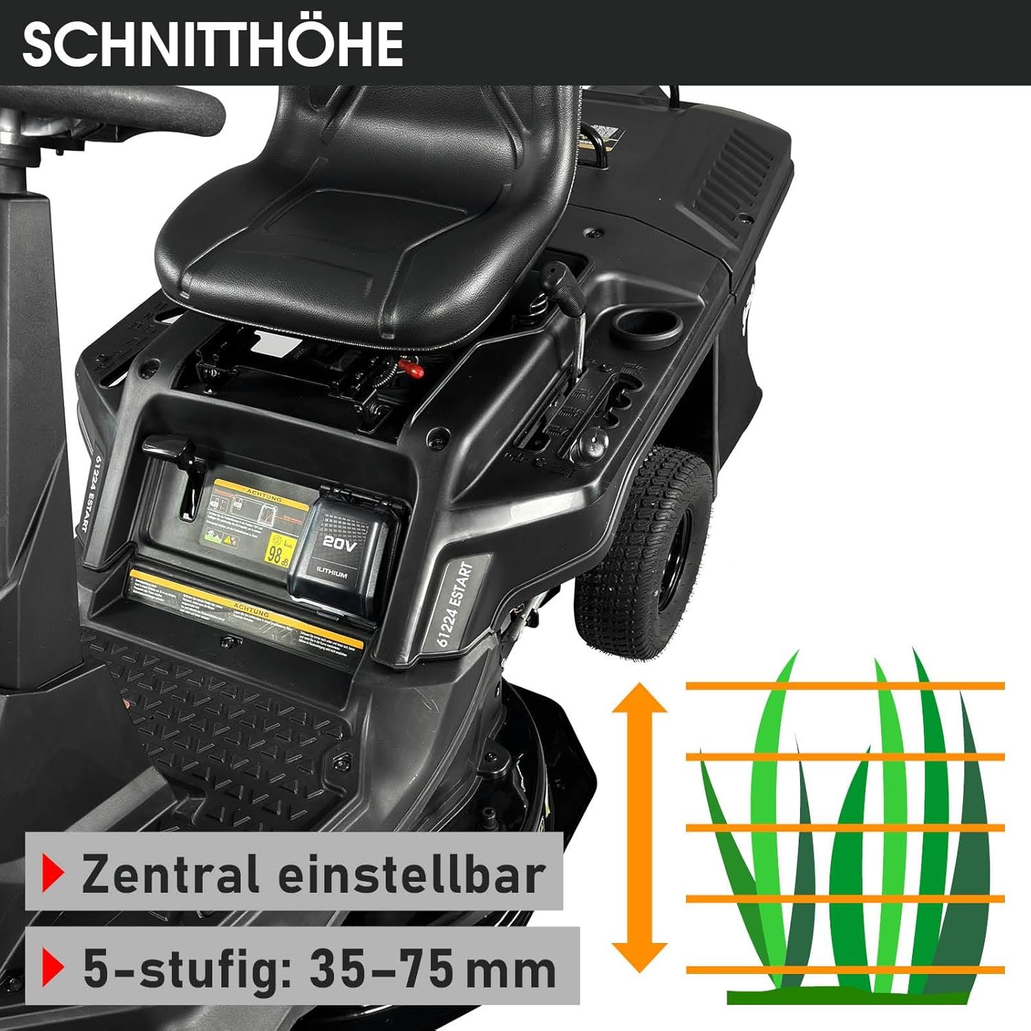 brast benzin rasentraktor aufsitzmäher | 5,15kw(7ps) | elektrostart | xxl schnittbreite 61cm | tÜv geprüft | variable geschwindigkeit | 150l fangkorb | für mittlere bis große rasenflächen BRAST Benzin Rasentraktor Aufsitzmäher | 5,15kW(7PS) | Elektrostart | XXL Schnittbreite 61cm | TÜV geprüft | Variable Geschwindigkeit | 150L Fangkorb | für mittlere bis große Rasenflächen