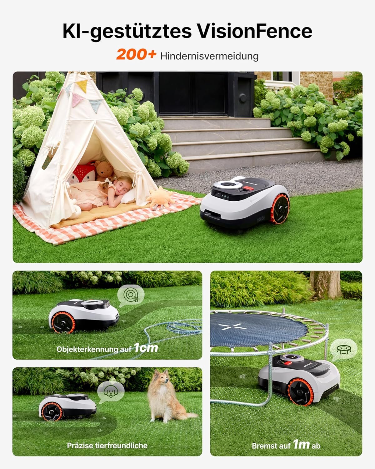 segway navimow i208 lidar mähroboter ohne begrenzungskabel für 800 m², geländereifen für hänge bis 45% neigung, lidar und vision dual system, automatisches ein tipp kartieren, ohne drähte oder antenne Segway Navimow i208 LiDAR Mähroboter ohne Begrenzungskabel für 800 m², Geländereifen für Hänge bis 45% Neigung, LiDAR und Vision Dual System, Automatisches EIN-TIPP-Kartieren, Ohne Drähte oder Antenne